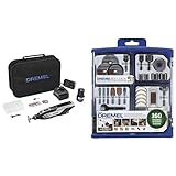 Dremel 8250 Cordless Brushless Rotary Tool Kit and the 710-08 160 Piece Rotary Tool Accessory Set