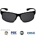 Polarized Sports Sunglasses for Men & Women. Wrap around design provides sun & wind protection. (Matte Black, Smoke) by OZO Fitness