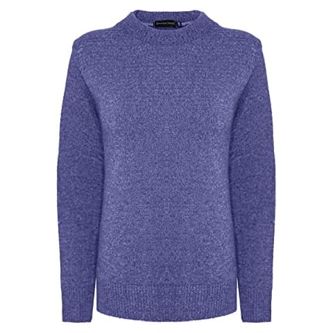 Generation Fashion New Ladies Women Knitted Long Sleeve Soft Knit Crew Neck Jumper Stretchable Sweater Pullover Top S-XL[Denim, L-XL] Cover