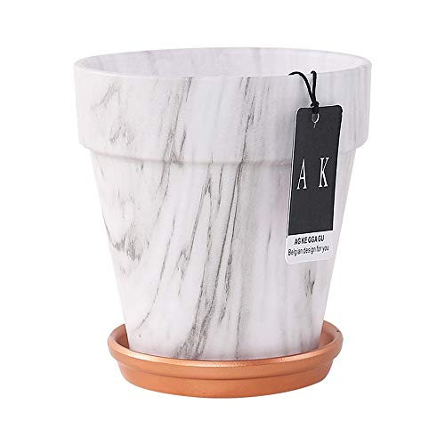 BPTCHP Marmorkorn Blumentopf Pflanze Keramik Töpfe Blumentopf Literarische Einfachheit Blume Blumentöpfe Indoor Blumentopf Kreative High-End-Topfpflanzen Cover