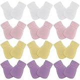 Newborn Cotton Gloves for Boys or Girls - No-Scratch Preemie Mittens for Premature Infants (Cute Color)