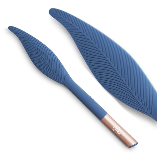 Deia Feather Vibrator Wand Massager - 10 Vibrating Settings, Charging Case: retailer-supplied image