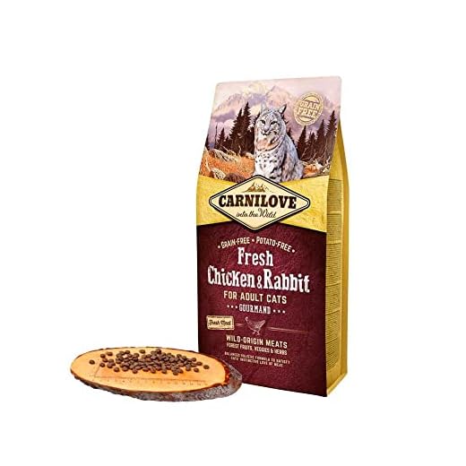 Pienso Natural para Gatos de Carne Fresca (Pollo y Conejo) CARNILOVE Sin Cereales Todas Las Razas | ANIMALUJOS