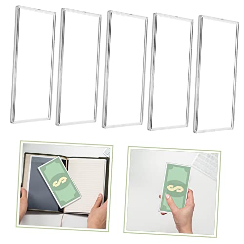 TEHAUX 10 protectores transparentes para billetes miniatura 5