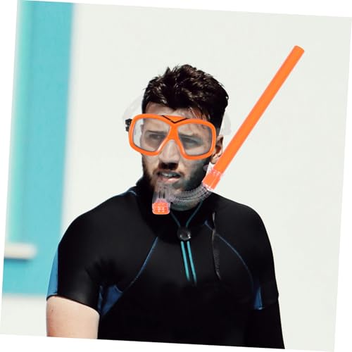 Masque de natation orange et palmes enfants pour vacances à la mer - 4