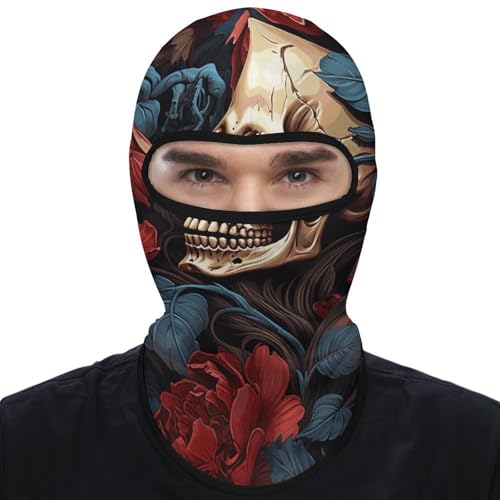 Balaclava para Hombres con Diseño de Calavera, Máscara de Invierno para Esquí y Ciclismo, Protección Facial y Neck Gaiter Multifuncional miniatura 7