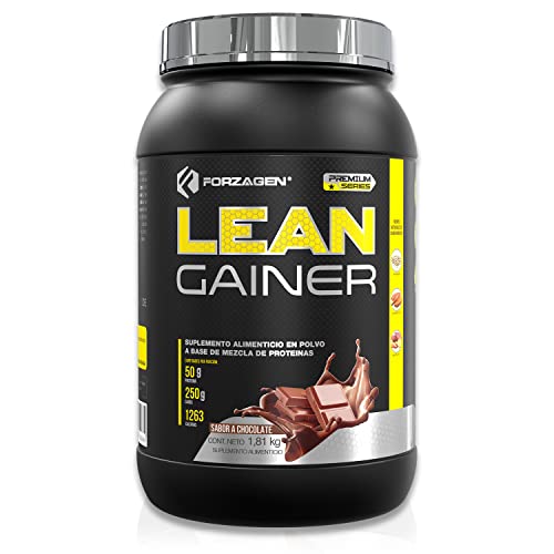 Forzagen | Ganador Lean Gainer | 50 g de Proteína | 250 g Carbs | 5.5 Servicios | Sabor Chocolate | Post Entenamiento | Carbs Naturales | 4lb (1.81 kg)