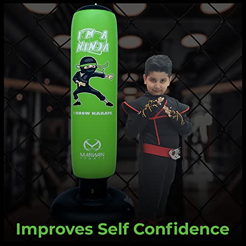 Ninja Toys For Kids,Free Standing Inflatable Kids Punching Bag Set,Boxing Bag Set Incl Boxing Gloves| Toys For Boys| Birthday Gifts For Boys 4-5-6-7-8-9-10-11-12 Year Old #TOP5