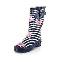 Beck Women's Stripes Wellies Blue Size: 38