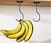 2-Pack Self Adhesive Metal Banana Hanger Hook, Under Cabinet Hook For Kitchen Items, Foldable Banana Hook With Magnets