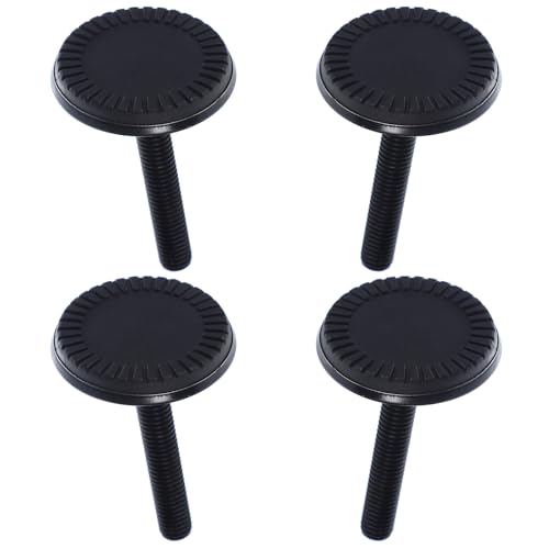 Uonlytech Patas Niveladoras Ajustables de Acero Inoxidable 304, Juego de 4 Piezas Base Antideslizante para Muebles de Oficina y Hogar, Pies Regulables para Mesas, Estanterías y Armarios,