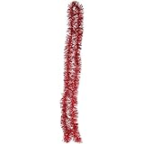 150 cm de largo, Color rojo, Flexible y adaptable, Ideal para decorar el árbol de navidad, escaleras, chimeneas, etc