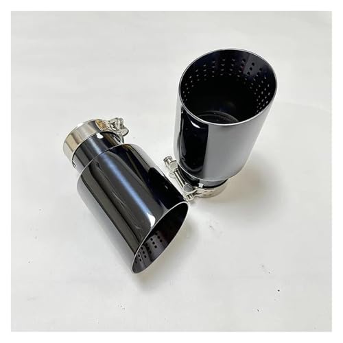 Embout d'échappement titane noir 63mm-114mm à queue perforée - 5