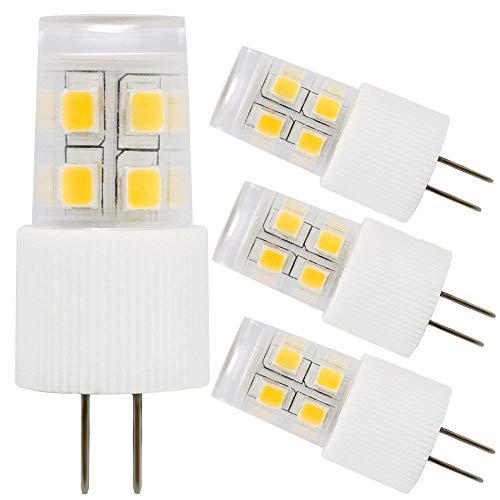 3-Pack 2W G4 LED Light Bulb, 20W Halogen Bulb Equivalent, AC/DC 12V Soft White 2700K, 360° Omnidirectional LED Bi-pin Base G4 Bulb for Under Cabinet, Auto, Pendant, RV and Marine Boats Lighting