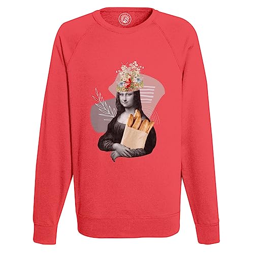Sweat Shirt Homme La Joconde Boulangerie en coton imprimé parodie art