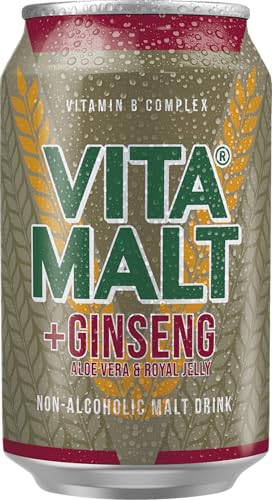 Image of Vitamalt Ginseng, Non-Alcoholic Malt Drink, 11.2 Oz Can (Pack of 12)