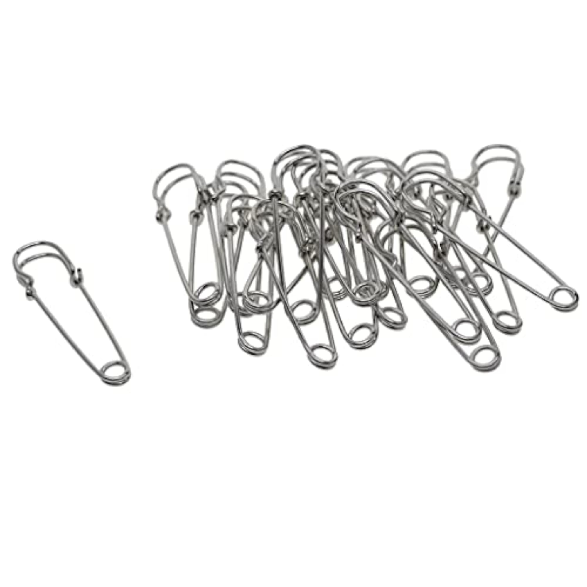 6x20pcs Large Metal Strong Brooch Safety Pins