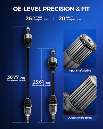 Image of KAX CV Axle Shaft Assembly Front Driver and Passenger Side for Toyota