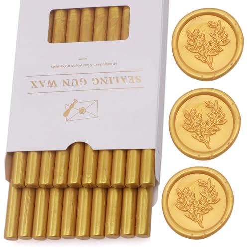 Bâtons de cire dorée pour cachet de cire enveloppe et lettre