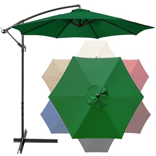 Toile pour parasol 2m70 imperméable et résistante 8 baleines vert foncé