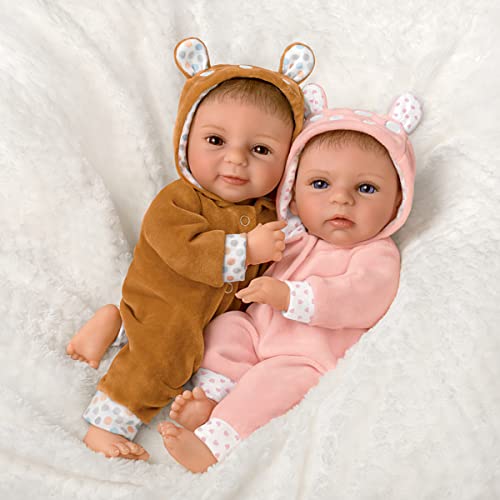 Muñeca Sherry Rawn gemelas con vestimenta ciervo miniatura 3
