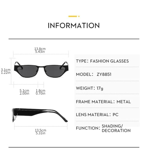 Lunettes de soleil œil de chat en métal fin, accessoire de prestige