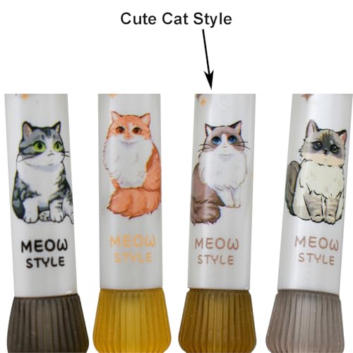 Maydahui 12 bolígrafos gel kitty negro retráctiles miniatura 3