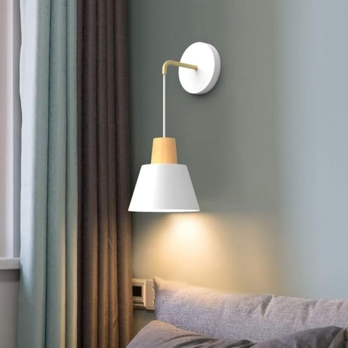 Lámpara de pared nórdica moderna azul para mesita de noche cómoda 4