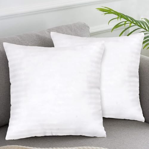 Image of Hotel Quality Premium Fibre Cushions | Cushion 16 inch x 16 inch | Pillow,Cushion,Cushions for, Cushion Pillow,Pillow,Cushions for Bed (White, 4)