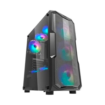 Gabinete Gamer Aigo DarkFlash Aquarius Mesh Lateral Acrilico Preto AQUARIUS-MESH