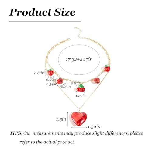Collier fraise pour femme le cadeau délicat de Saint-Valentin - 6