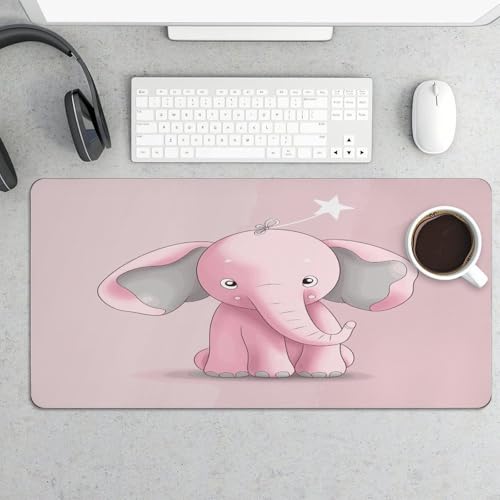 Pink Elephant Desk Pad Large Office Desk Mat 30x60cm miniatura 5