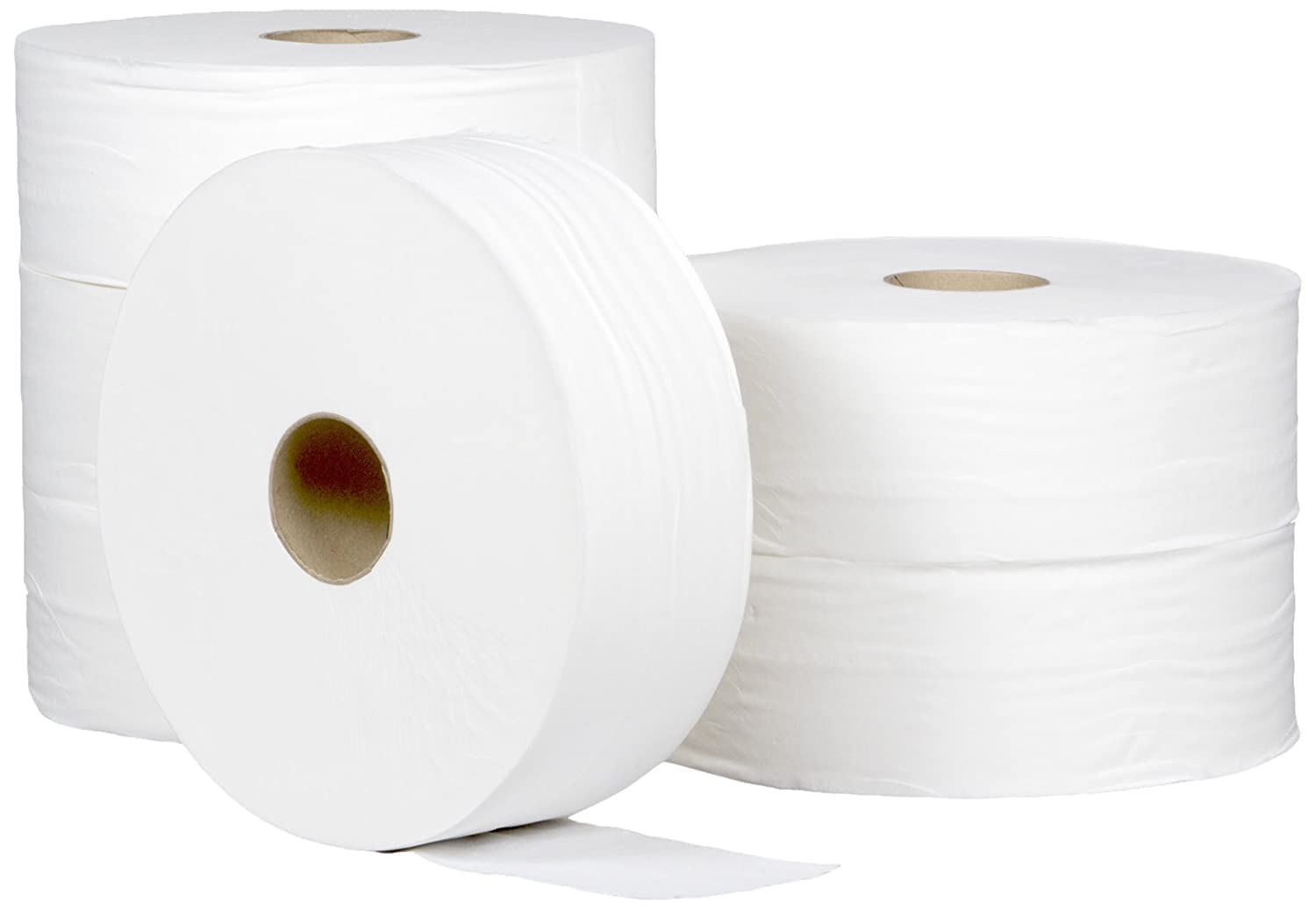 DSTOCK60-6 rouleaux Papier toilette gaufré MAXI JUMBO ECO 2 plis épais - 300 M compact - Compatible avec les distributeurs papier toilette MAXI JUMBO