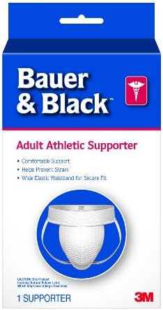 3M Bauer&Black A3 Adult Supporter, color white, large