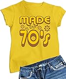 Go All Out Large Yellow Womens Made in The 70's Retro T-Shirt