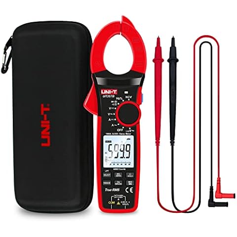 UNI-T Digital Clamp Meter UT207B Inrush Current AC/DC 1000A True RMS HVAC Volt Amp Ohm Meter Clamp On Multimeter Auto Ranging 6000 Counts, Frequency AC DC Voltage LPF ACV Capacitance Duty Cycle Tester Cover