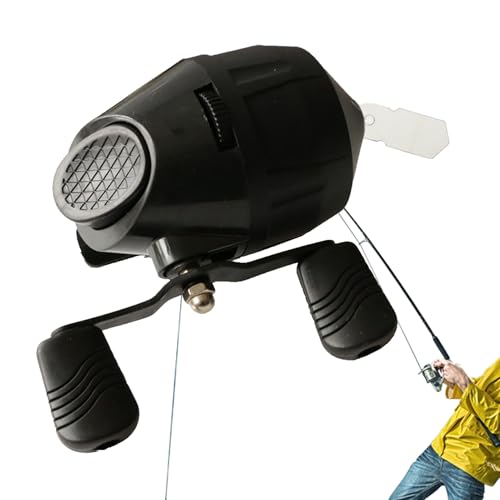 Carrete de pesca compacto – Pesca de nailon ligero con línea de pesca de 60 m | Carrete fácil de usar para principiantes y pescadores, herramienta de pesca suave para viajes, entusiastas de la pesca