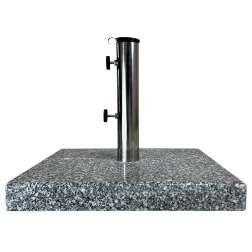 BrackenStlye 30kg Square Granite Parasol Base for Garden Umbrellas - Commercial Grade Outdoor Patio Use