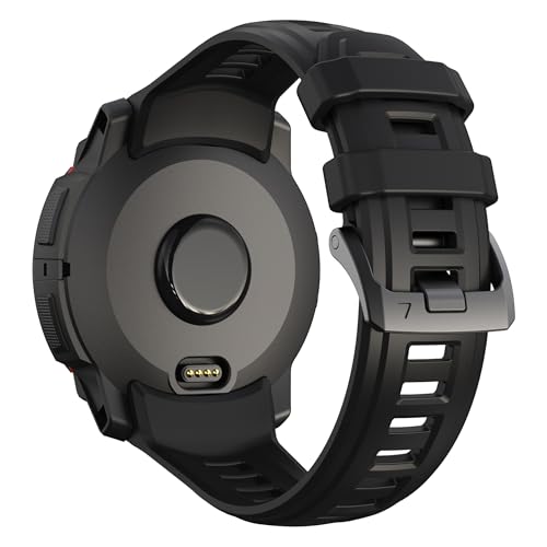 Image of XMUXI Compatible with Garmin Instinct 3 45mm Watch Strap Silicone Sport Replacement Band for Instinct 3 Solar 45mm /Instinct 3 Amoled 45mm with Stainless Steel Buckle(NO WATCH)