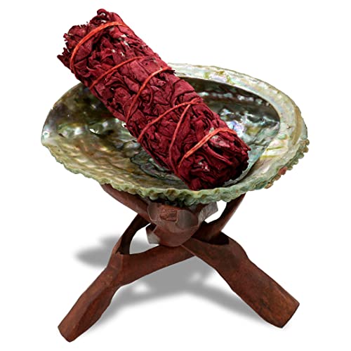 Espoir & Amour Dragon's Blood Sage - 3 Spiritual Dragon Blood Sage Sticks For Smudging, Healing And Ritual | Sustainably Harvested 4 Inch Red Sage Smudge Stick To Protect From Negativity #TOP2