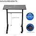 VIVO Height Adjustable 28 x 14 inch Standing Desk Cart for Laptop Office Work, Stationary Training Exercise Bike Use, Small Mobile Workstation with Locking Wheels, Black, CART-V01BK