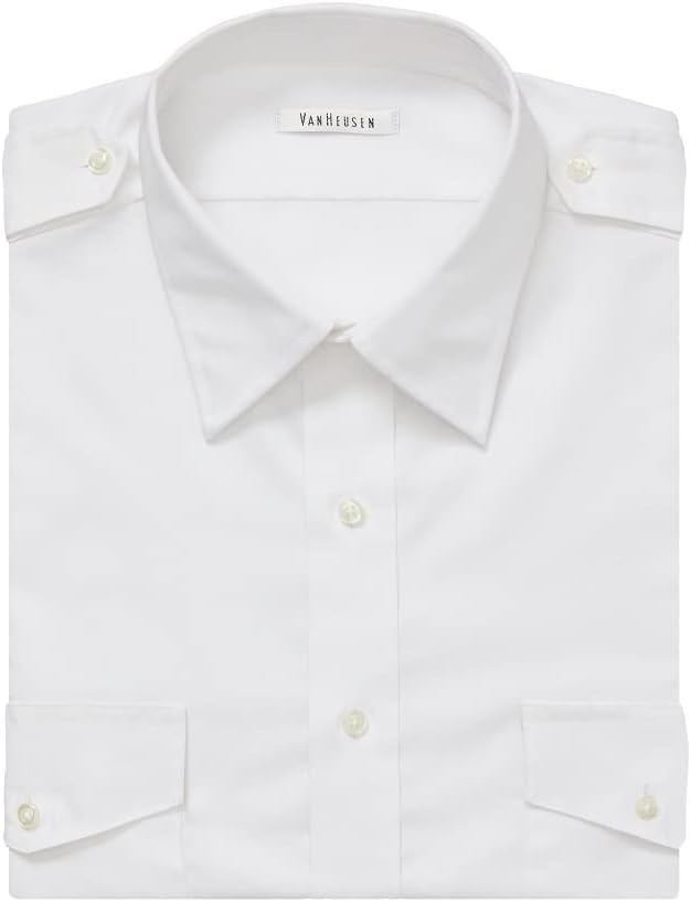 Van Heusen Mens Van Heusen Men's Pilot Dress Shirt Long Sleeve Aviator