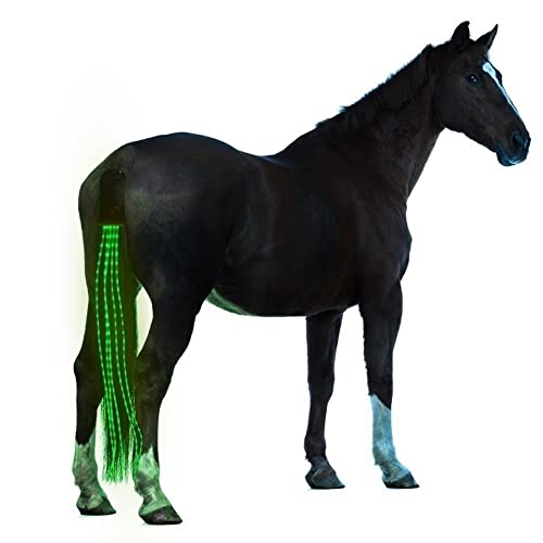 Queue de cheval à LED 100cm rechargeable USB lumineuse pour équitation nocturne - 2