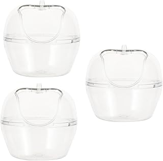 Didiseaon 3 Pçs Hamster Banheiro Plástico Areia Recipiente De Banho Seco Hamster Resfriamento Hamster Areia Banheiro Pequeno Animal Esconderijo Transparente Bacia De Banho Hamster Pequeno