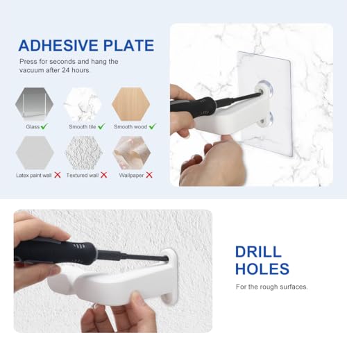 LANMU Wall Mount Holder Compatible with Shark IX141 IZ363HT IZ362H Pet Cordless Stick Vacuum, Ultracyclone CH951 CH901 and Dyson V10 V11 V12 V15 Outsize Vacuum