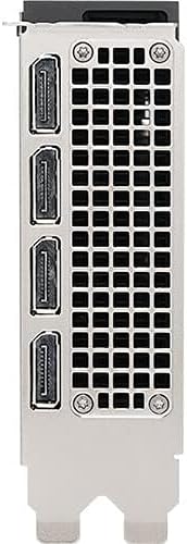 Close-up of the PNY NVIDIA Quadro RTX A5000 graphics card's display outputs