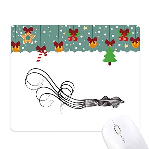 Tapis de souris pieuvre en caoutchouc noir pour le bureau