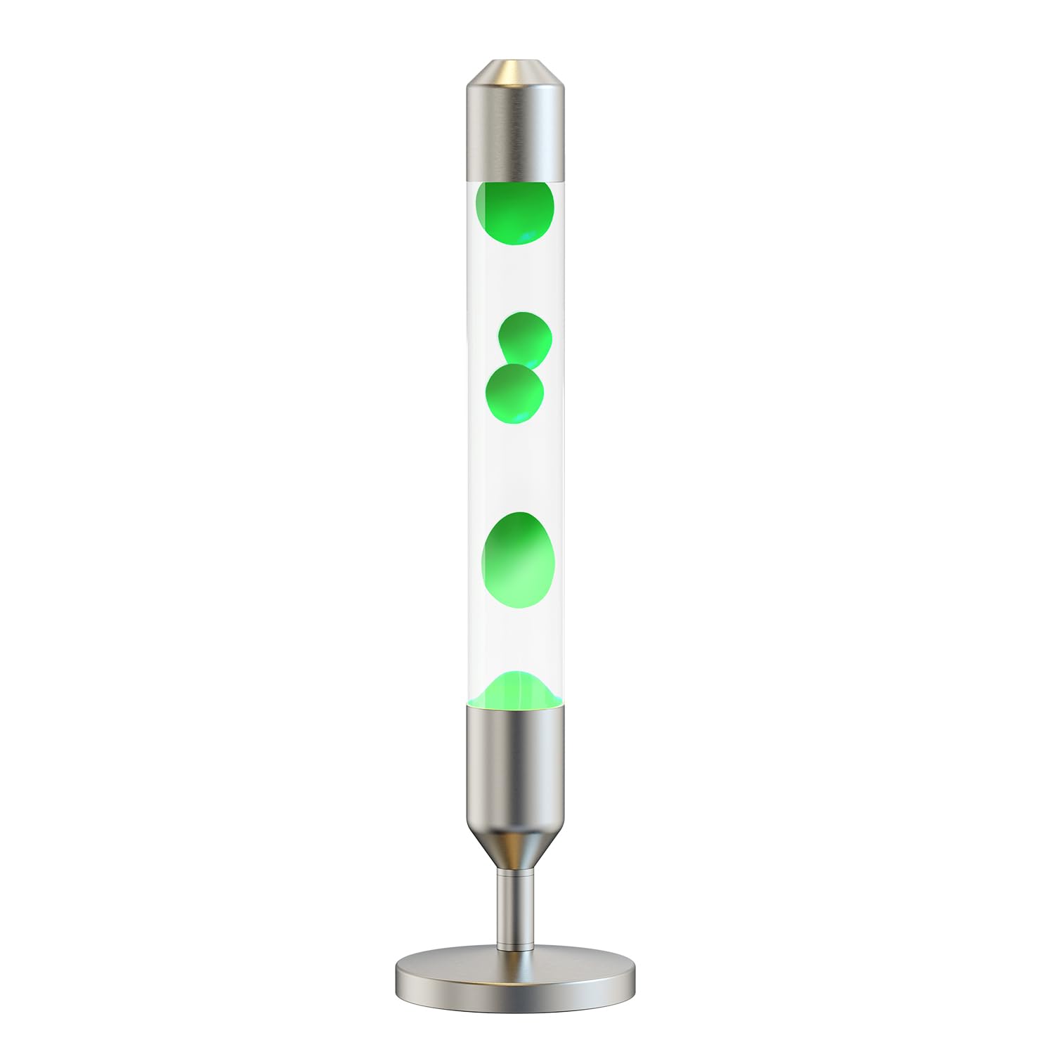 Kyzfy 24.4-Inch Relaxing Liquid Motion Lamps,Magma Lamps, Home Decor Living Room Office Bedroom Lamp (Green Wax White Water/Silver)