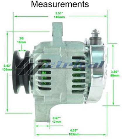 High Output 70 Amp mini Alternator compatible with Denso Chevy Gm street Hot rod race car 3 three wire hookup system 70A