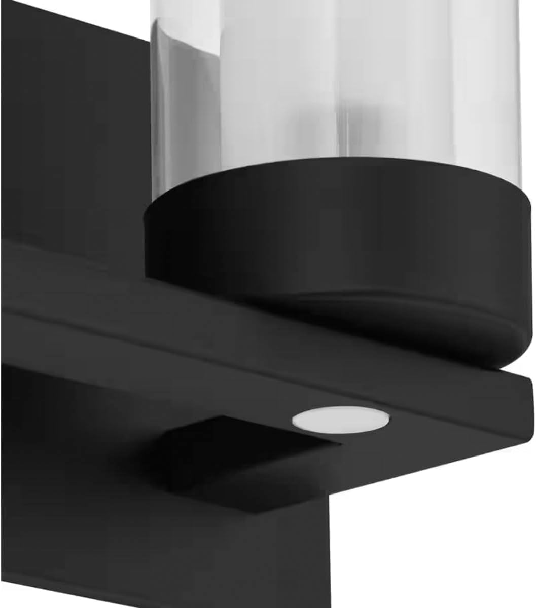 LYTIO Recessed LED Light Bar 19.5-Inch 3-Light,Matte Black,Mounting Deck LED Integrated, Bathroom Vanity Light Bar,Double Glass Candles